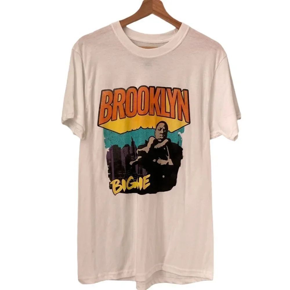 The Notorious B.I.G. Brooklyn White T-Shirt in Size Medium